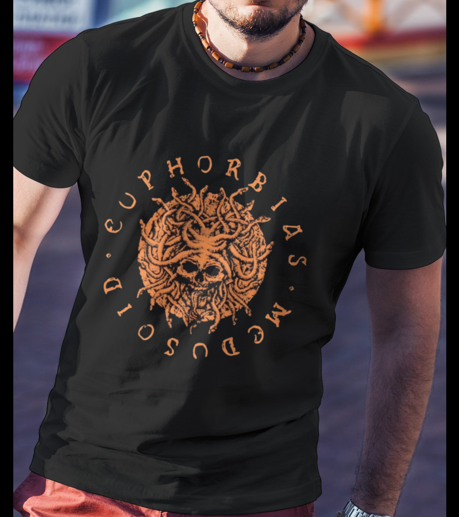 Medusoid Euphorbias Skull And Tentacles T-Shirt