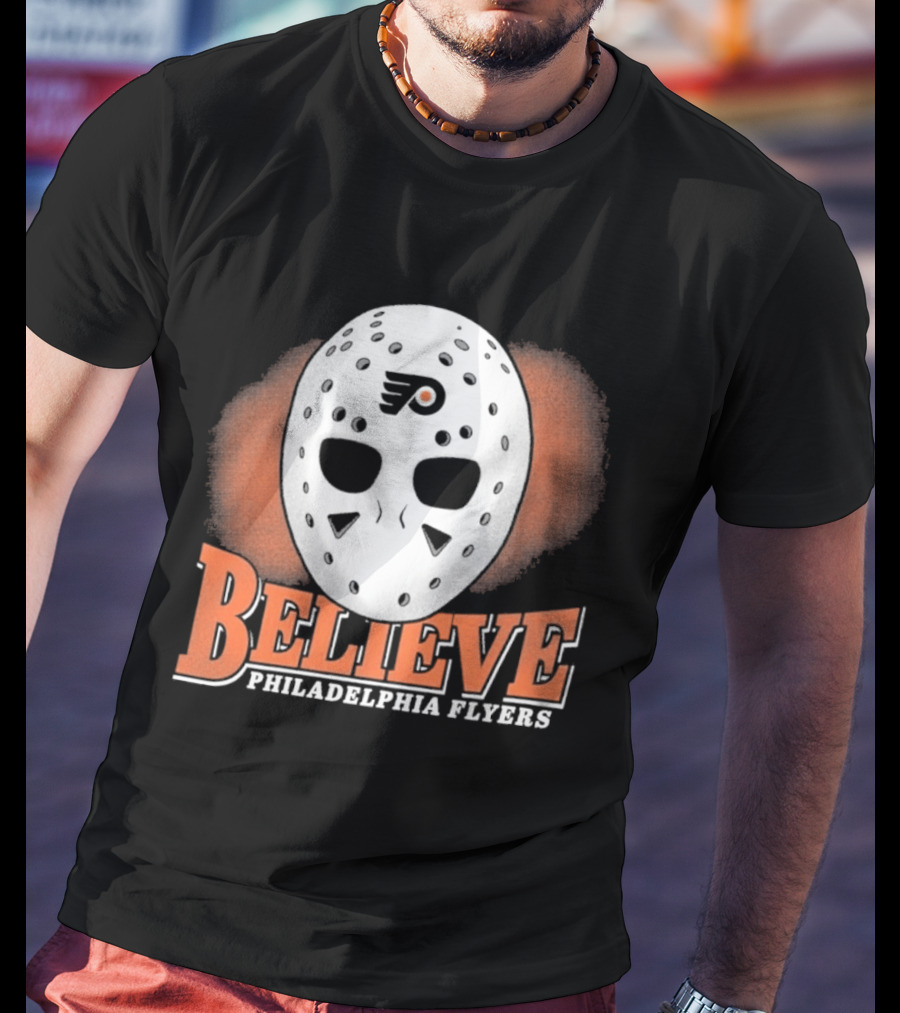 Philadelphia Flyers Believe Hockey Mask Franklin T-Shirt