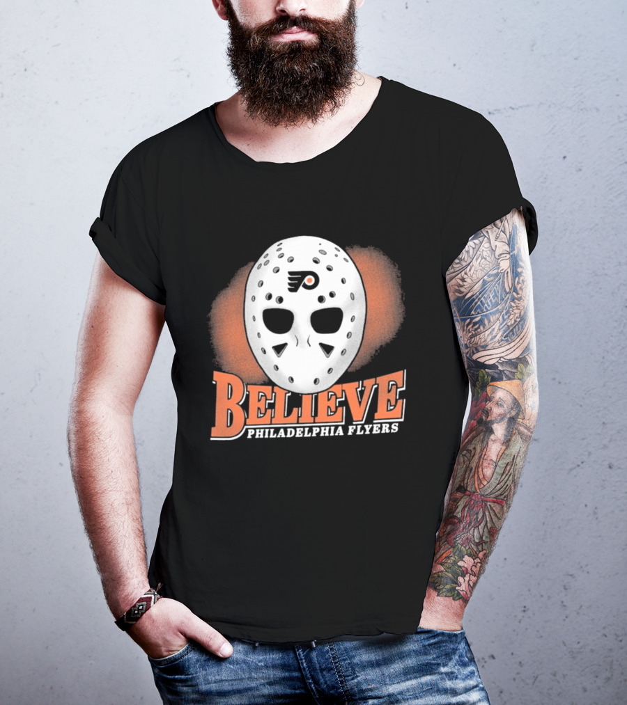 Philadelphia Flyers Believe Hockey Mask Franklin T-Shirt