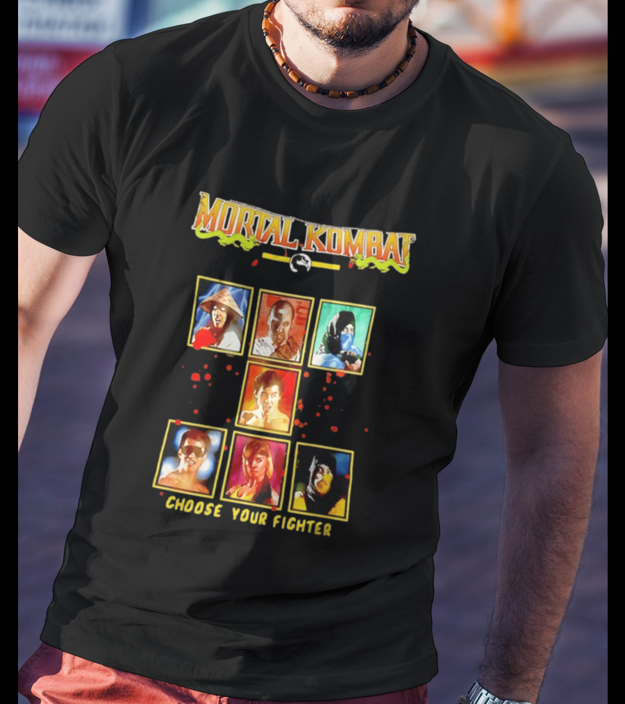 Mortal Kombat Choose Your Fighter Iconic Characters Selection T-Shirt