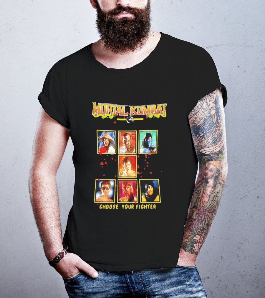 Mortal Kombat Choose Your Fighter Iconic Characters Selection T-Shirt