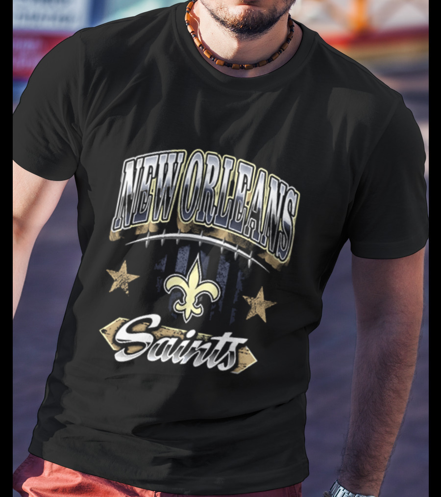 New Orleans Saints Americana 2026 Fleur De Lis Stars Stripes T-Shirt