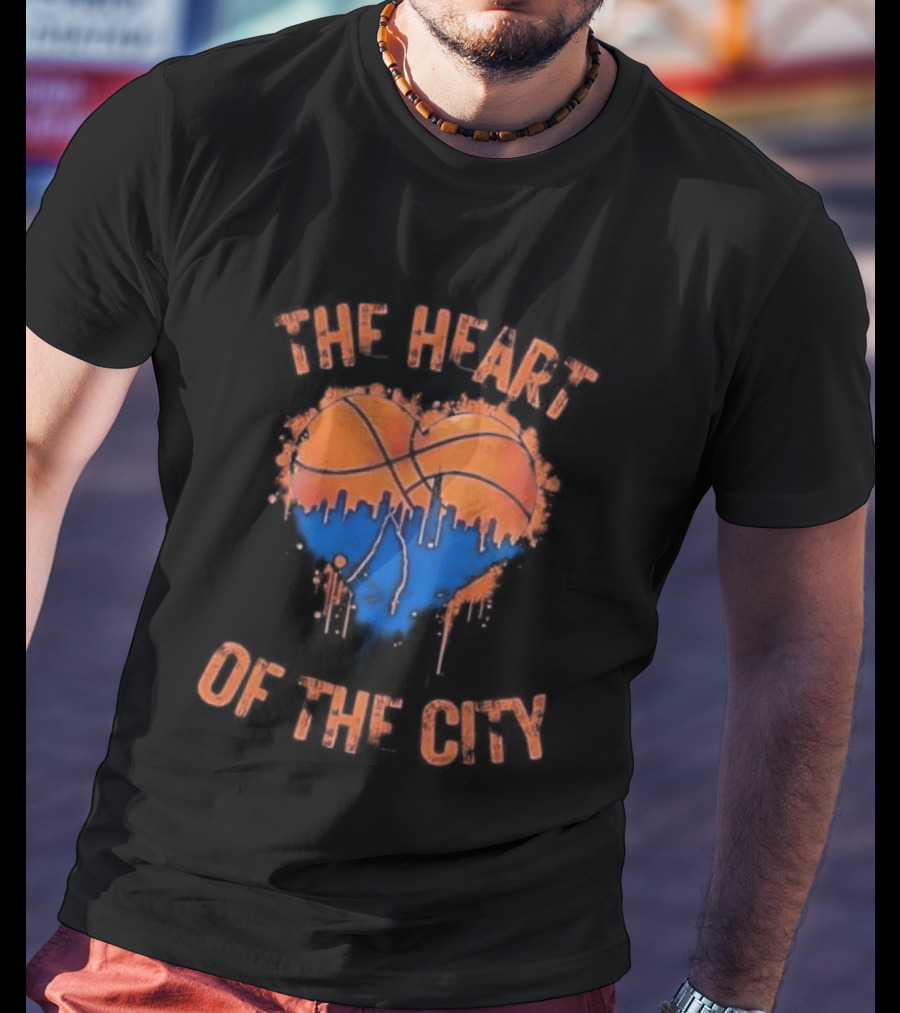 New York Knicks Heart Of The City Skyline Basketball T-Shirt