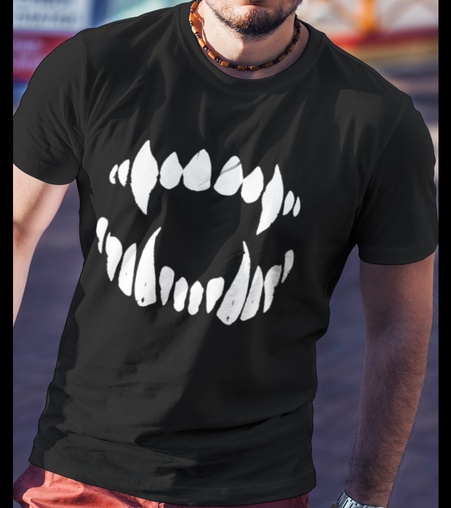 Rhea Ripley Vampire Teeth Fang T-Shirt