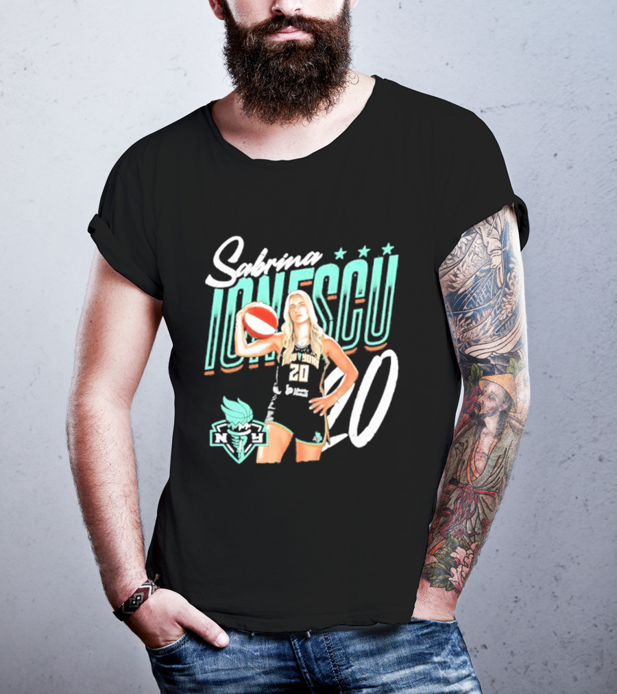 Sabrina Ionescu New York Liberty Number 20 Player Pose T-Shirt