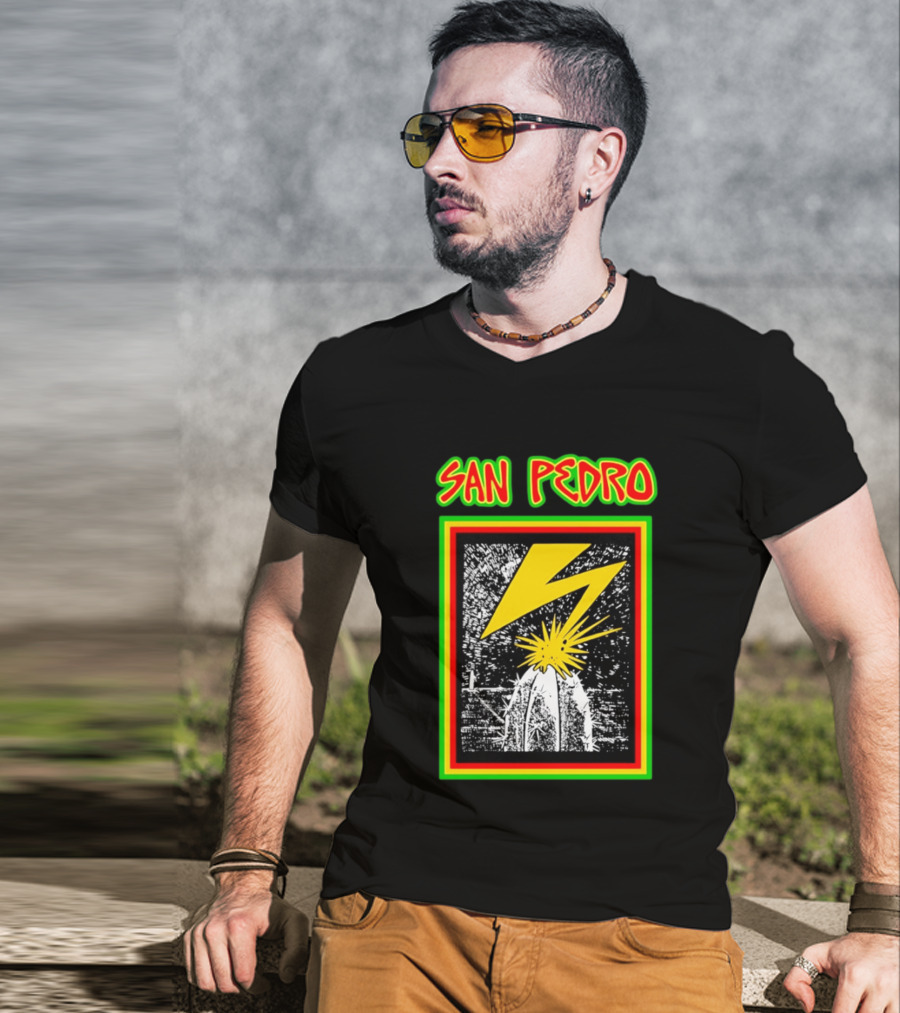 San Pedro Lightning Bolt Cactus Explosion T-Shirt