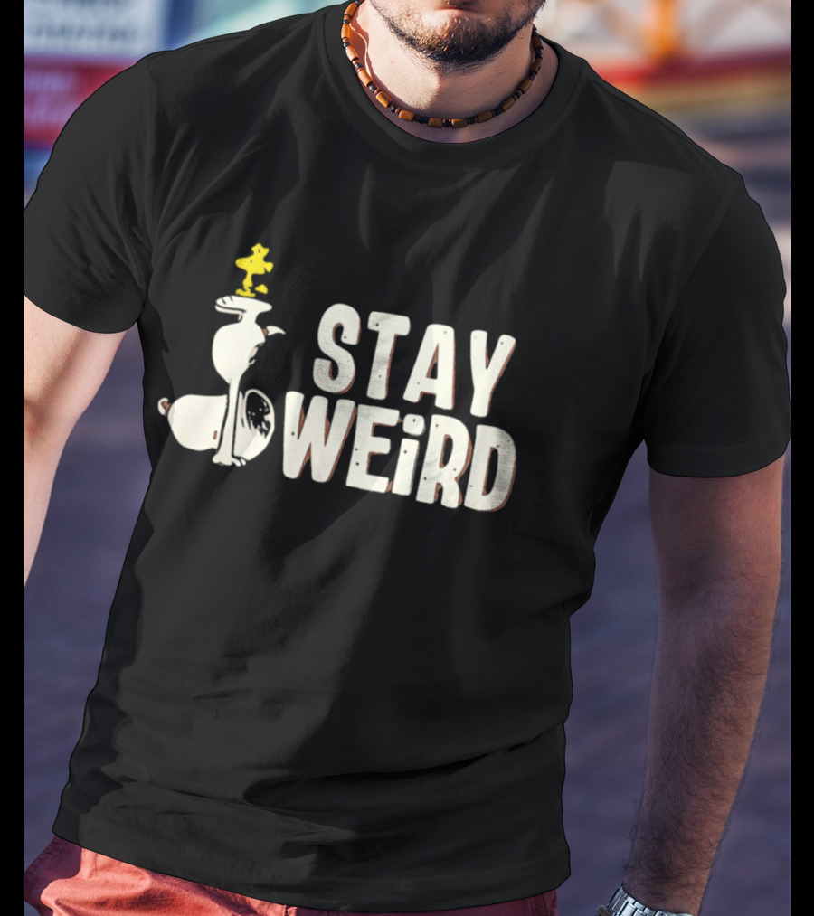 Snoopy Woodstock Stay Weird Peanuts Characters T-Shirt