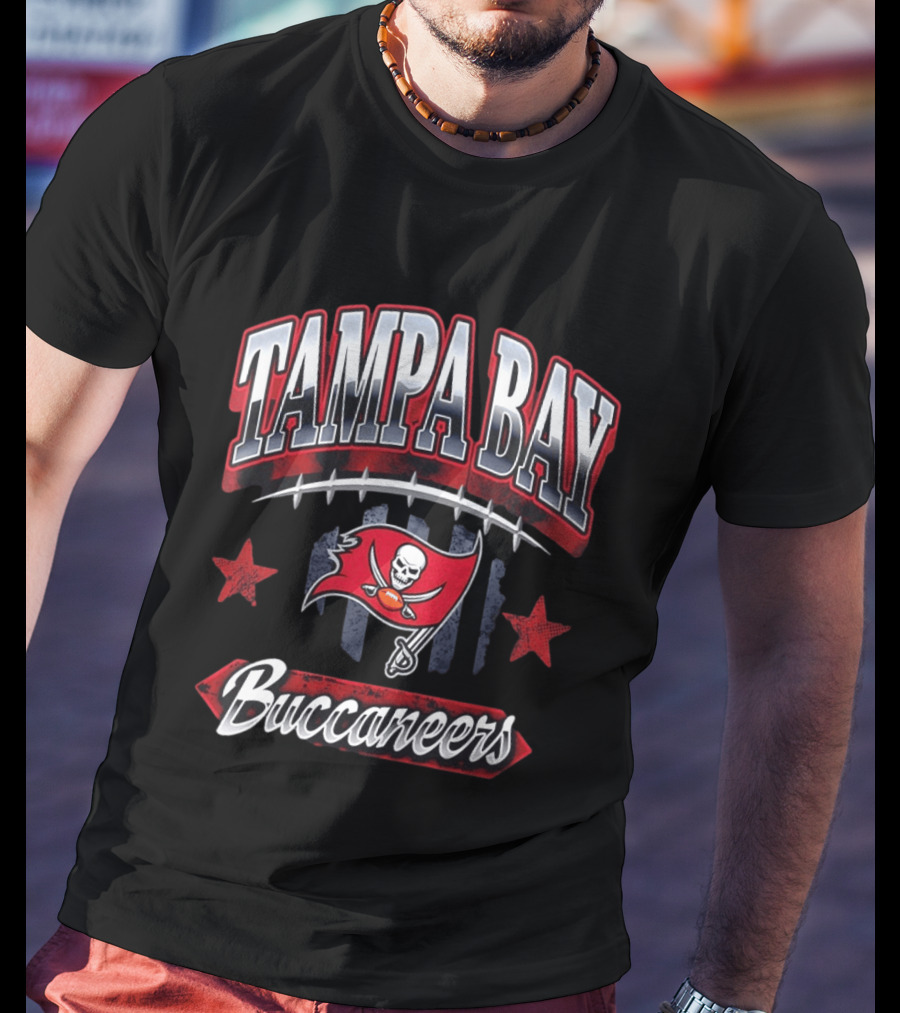 Tampa Bay Buccaneers Americana 2026 Team Flag Two Stars T-Shirt