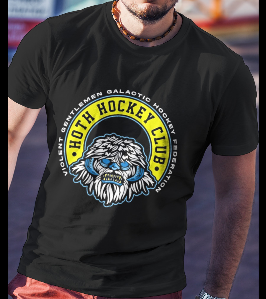 Violent Gentlemen Galactic Hockey Federation Hoth Hockey Club 2026 Wampa T-Shirt