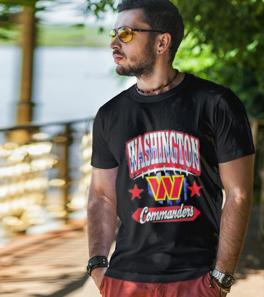 Washington Commanders W Americana Football Stars T-Shirt