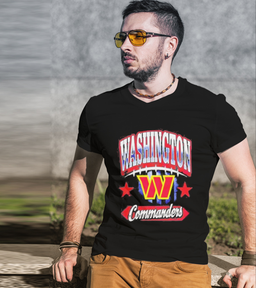 Washington Commanders W Americana Football Stars T-Shirt