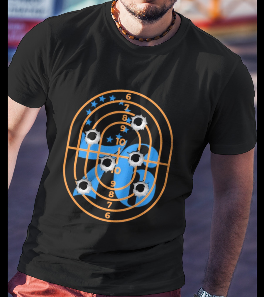 Who Shot Ya Philly Bulls Eye Target Stars T-Shirt
