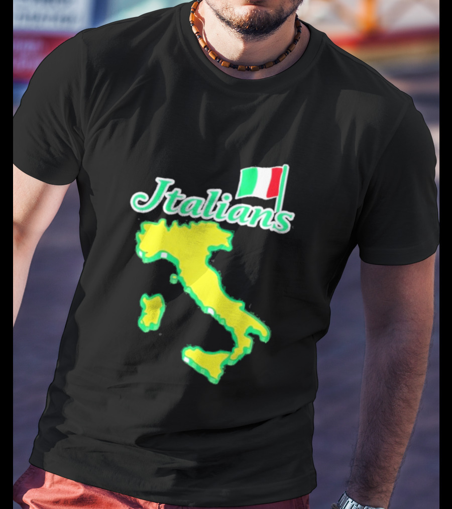 Italians Map Of Italy With Flag T-Shirt