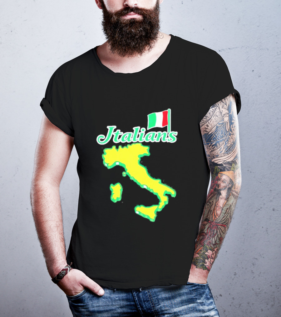 Italians Map Of Italy With Flag T-Shirt