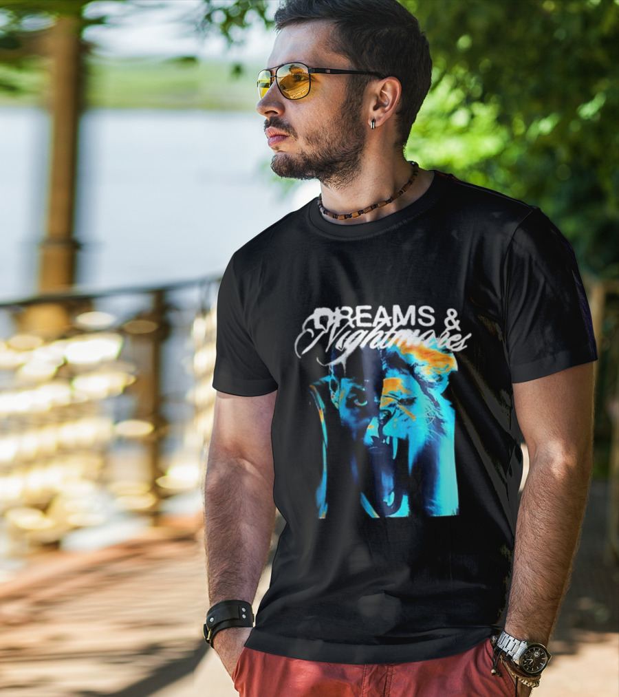 LeBron Dreams & Nightmares Nike Blue Orange Brushstroke T-Shirt