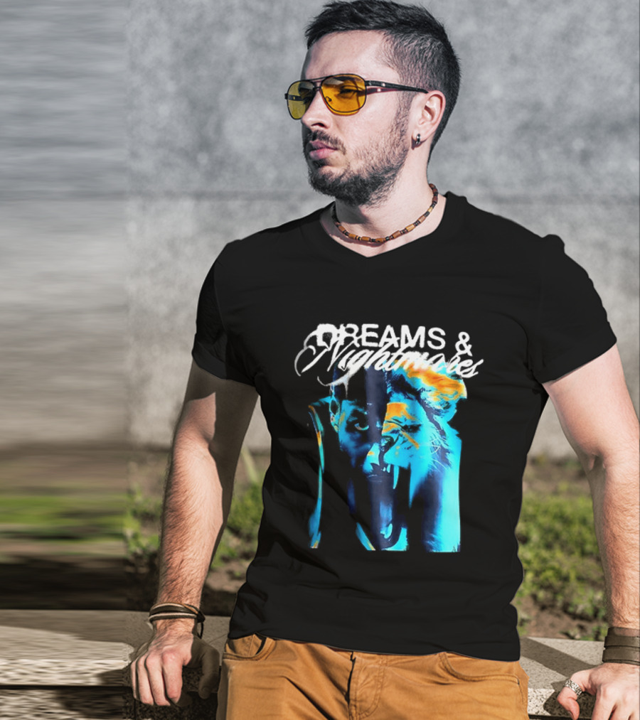 LeBron Dreams & Nightmares Nike Blue Orange Brushstroke T-Shirt