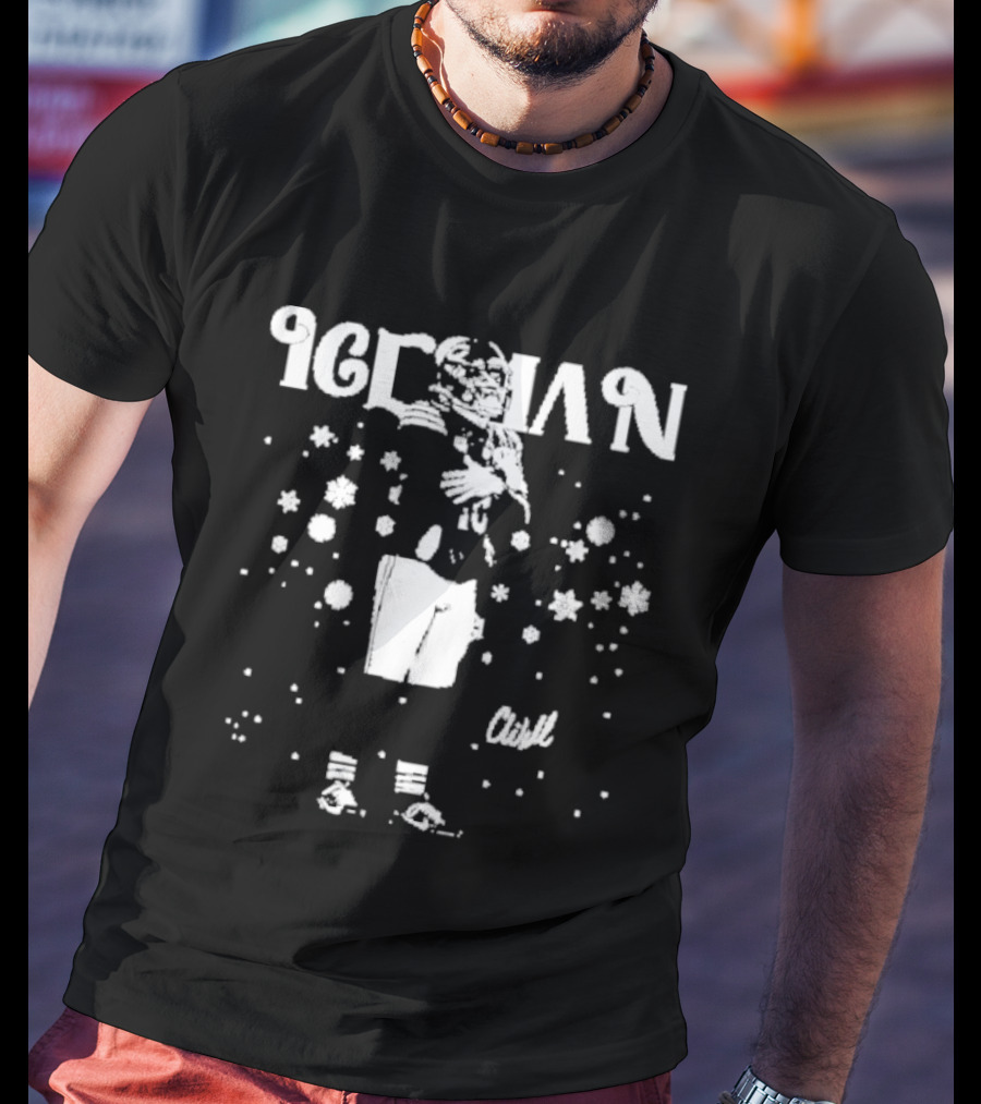 Caleb Williams Iceman Snowflakes And Football T-Shirt