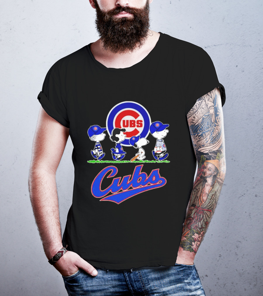 Chicago Cubs Peanuts Characters Walking 2026 T-Shirt