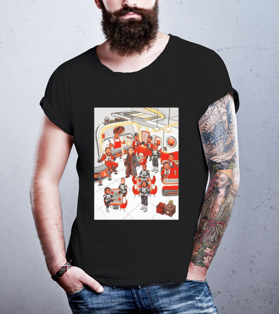 Cincinnati Bengals Star Wars Parody In Retro Diner Scene T-Shirt
