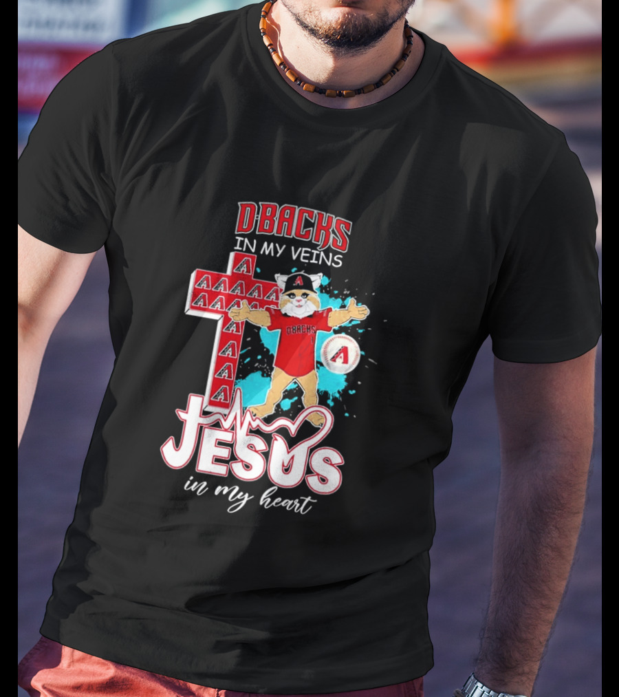 D Backs In My Veins Jesus In My Heart With Cross T-Shirt