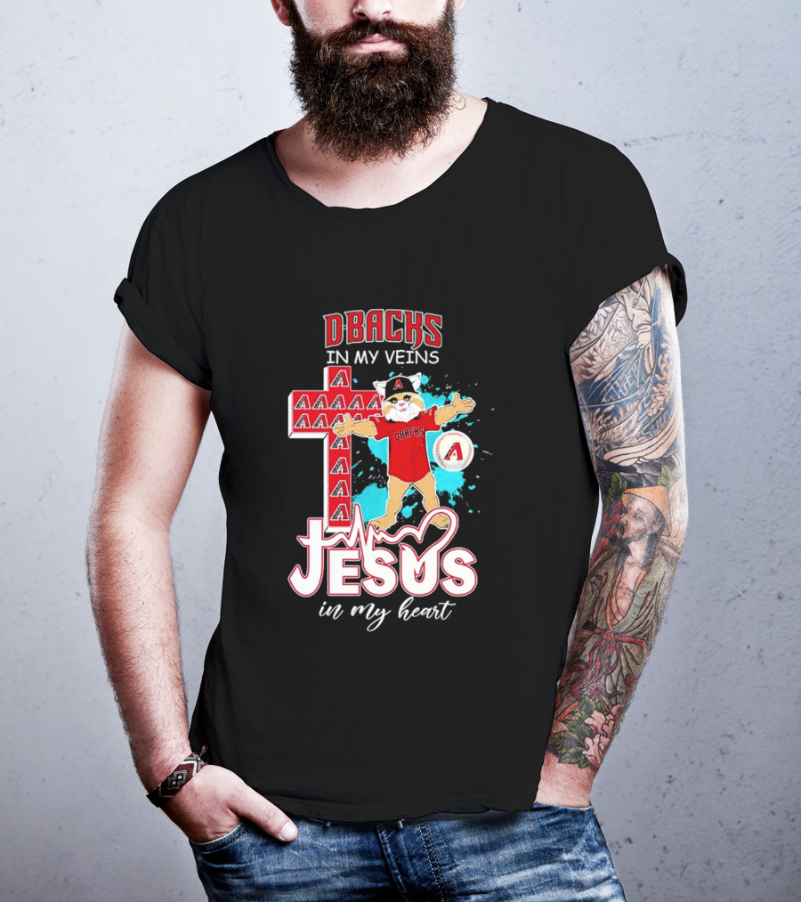 D Backs In My Veins Jesus In My Heart With Cross T-Shirt