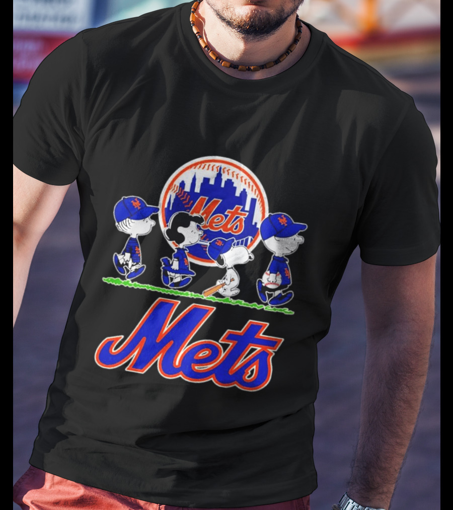 New York Mets Peanuts Abbey Road 2026 Charlie Brown Snoopy Lucy Linus T-Shirt