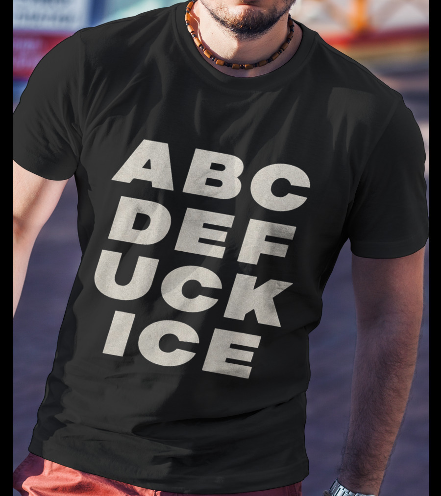 ABCDEFUCKICE Bold Lettering Phrase T-Shirt