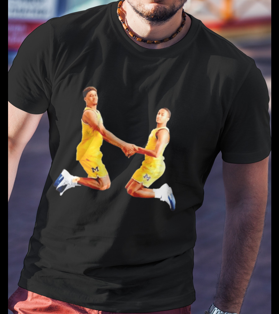 Yaxel Lendeborg Nimari Burnett Michigan Basketball Jump Mount Clumsy T-Shirt
