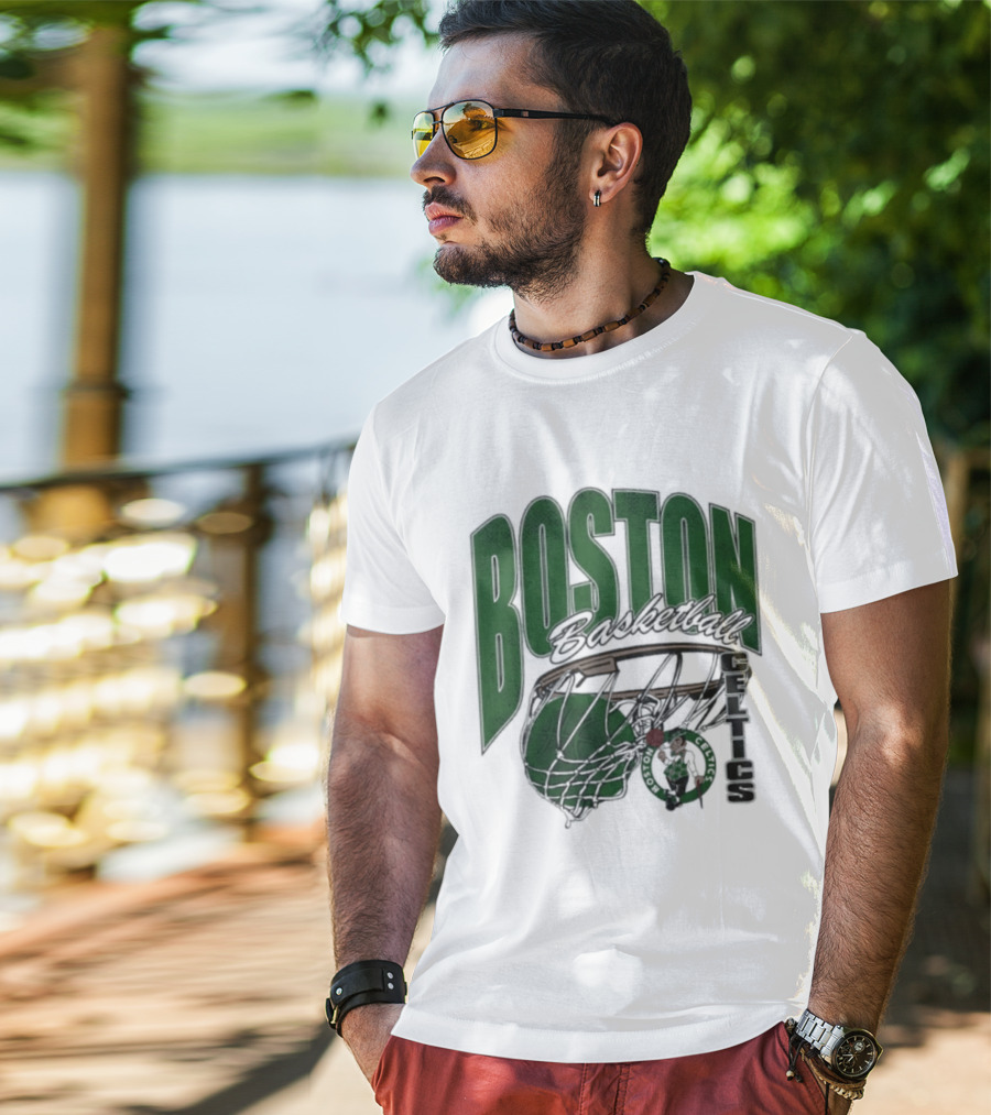 Boston Celtics Basketball 2026 Script Swish T-Shirt