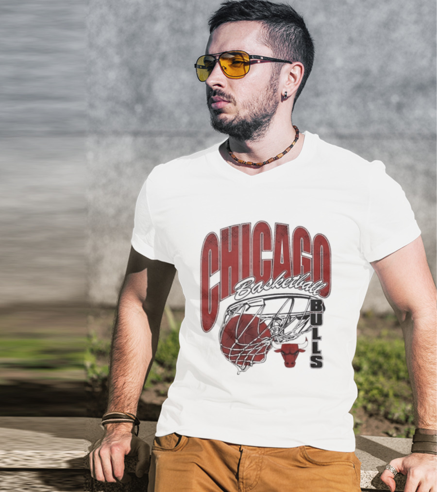 Chicago Basketball Bulls Script Swish 2026 T-Shirt
