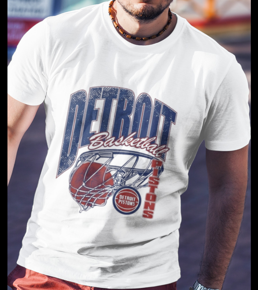 Detroit Pistons Basketball 2026 Script Swish T-Shirt
