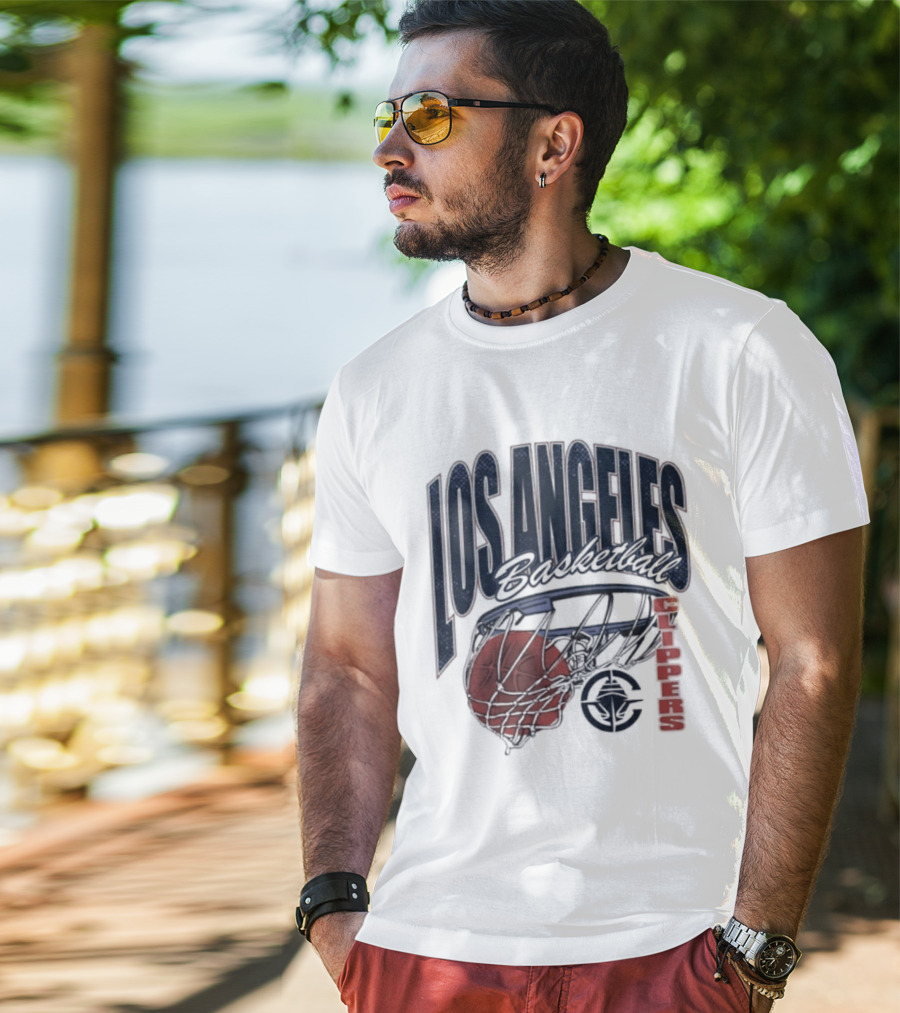 Los Angeles Clippers Script Swish Basketball 2026 T-Shirt