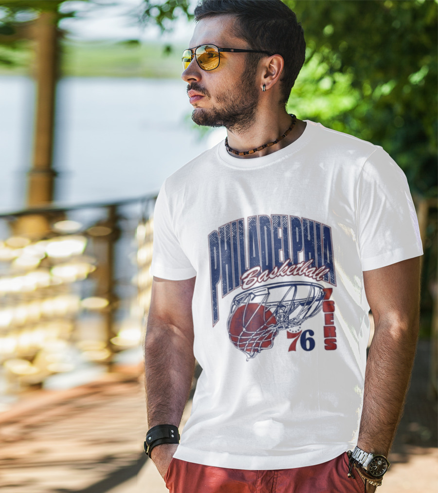 Philadelphia Basketball 76ers Swish Script 2026 T-Shirt