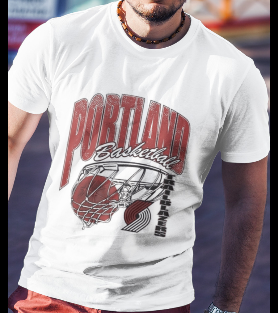 Portland Trail Blazers Script Swish 2026 Basketball T-Shirt