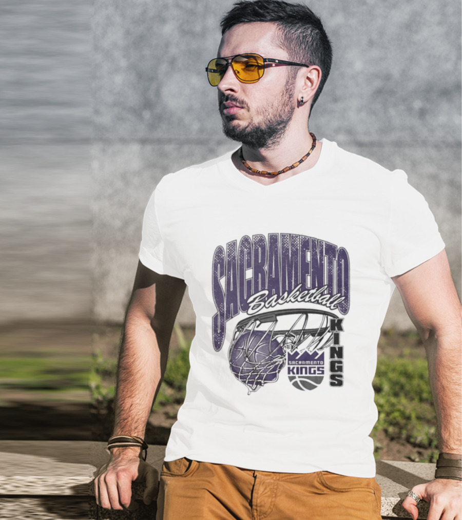 Sacramento Kings Basketball Swish Script 2026 T-Shirt