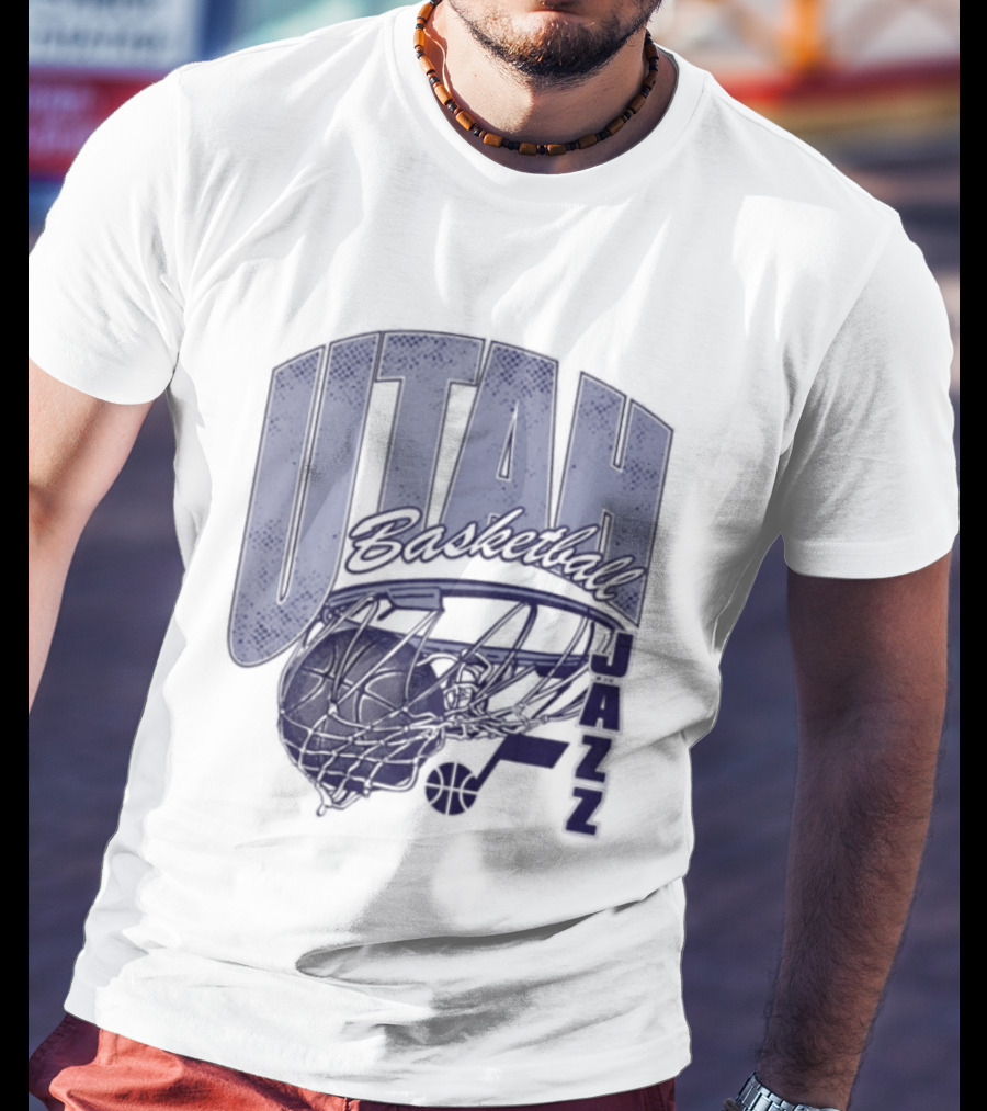 Utah Jazz 2026 Script Swish Basketball T-Shirt
