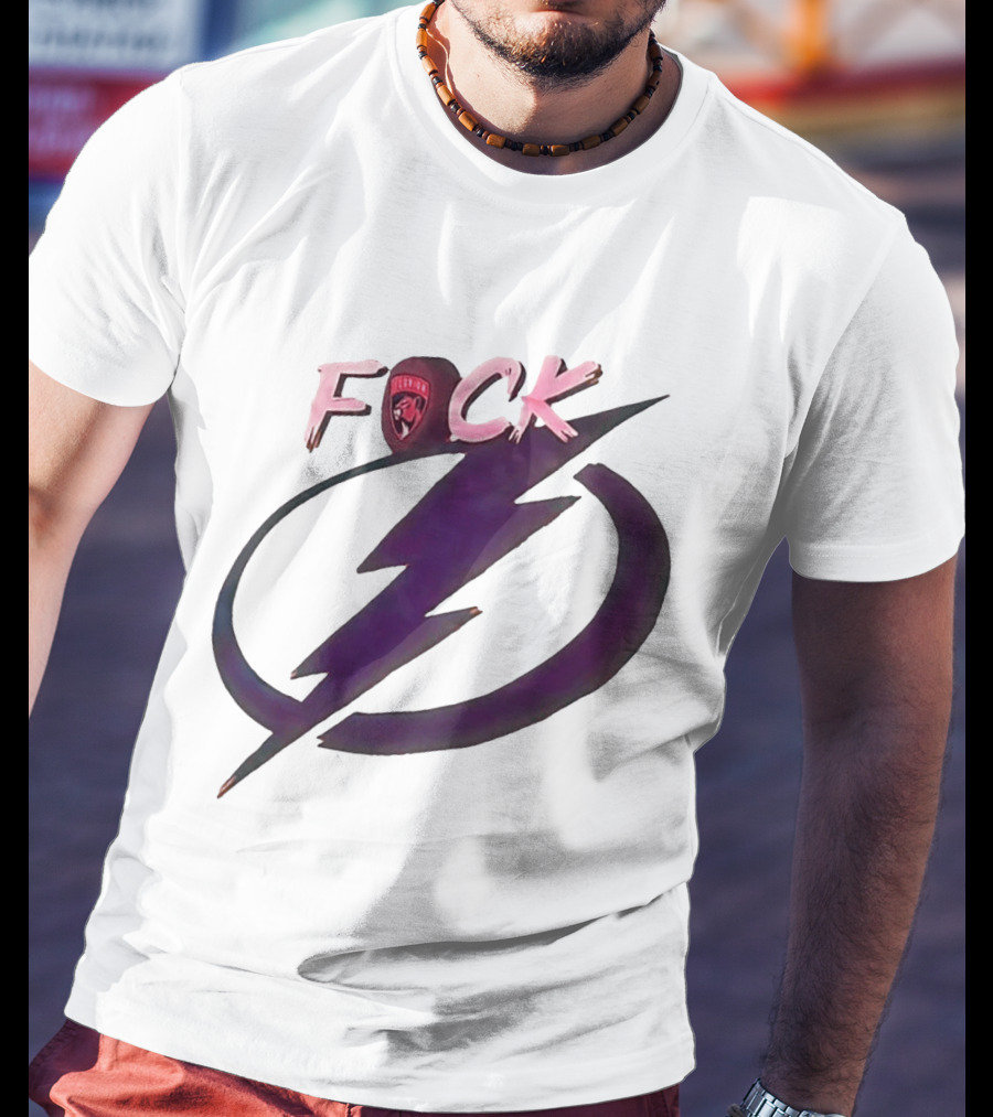 F Panthers Rivalry With Tampa Bay Lightning Lightning Bolt T-Shirt