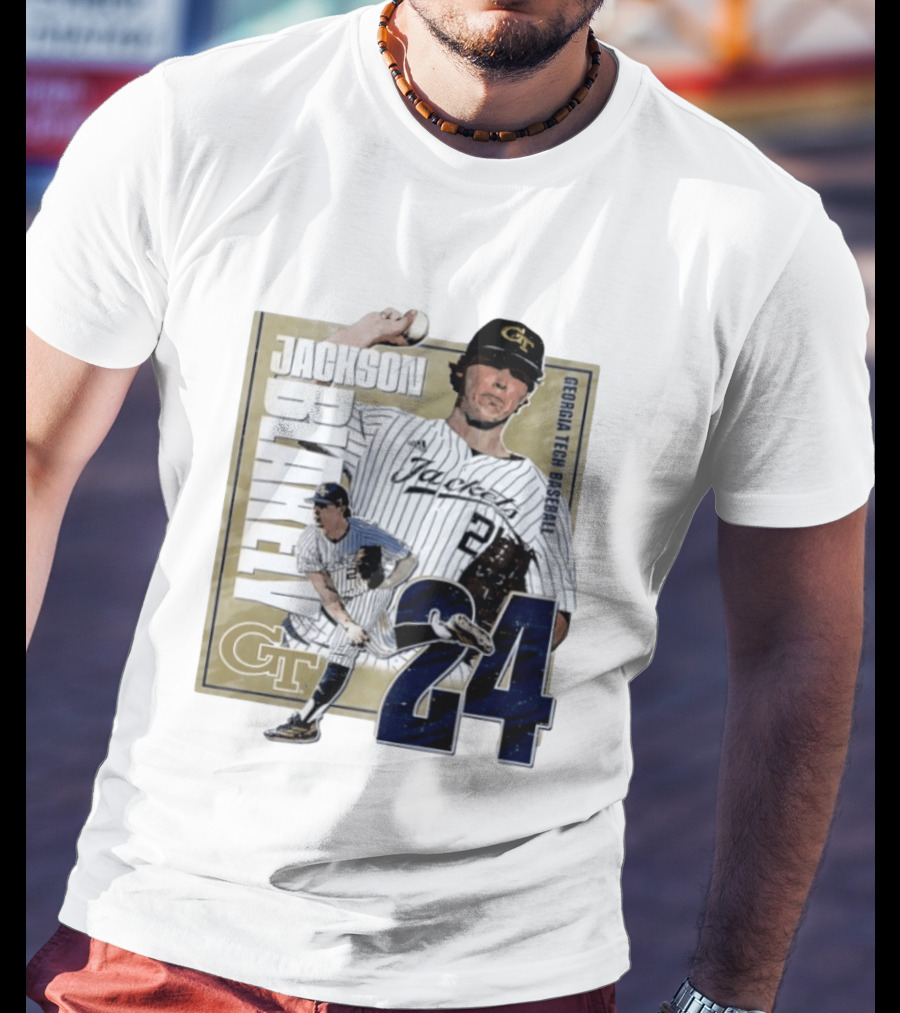 Jackson Blakely Georgia Tech Baseball GT 24 Player Student Athlete T-Shirt