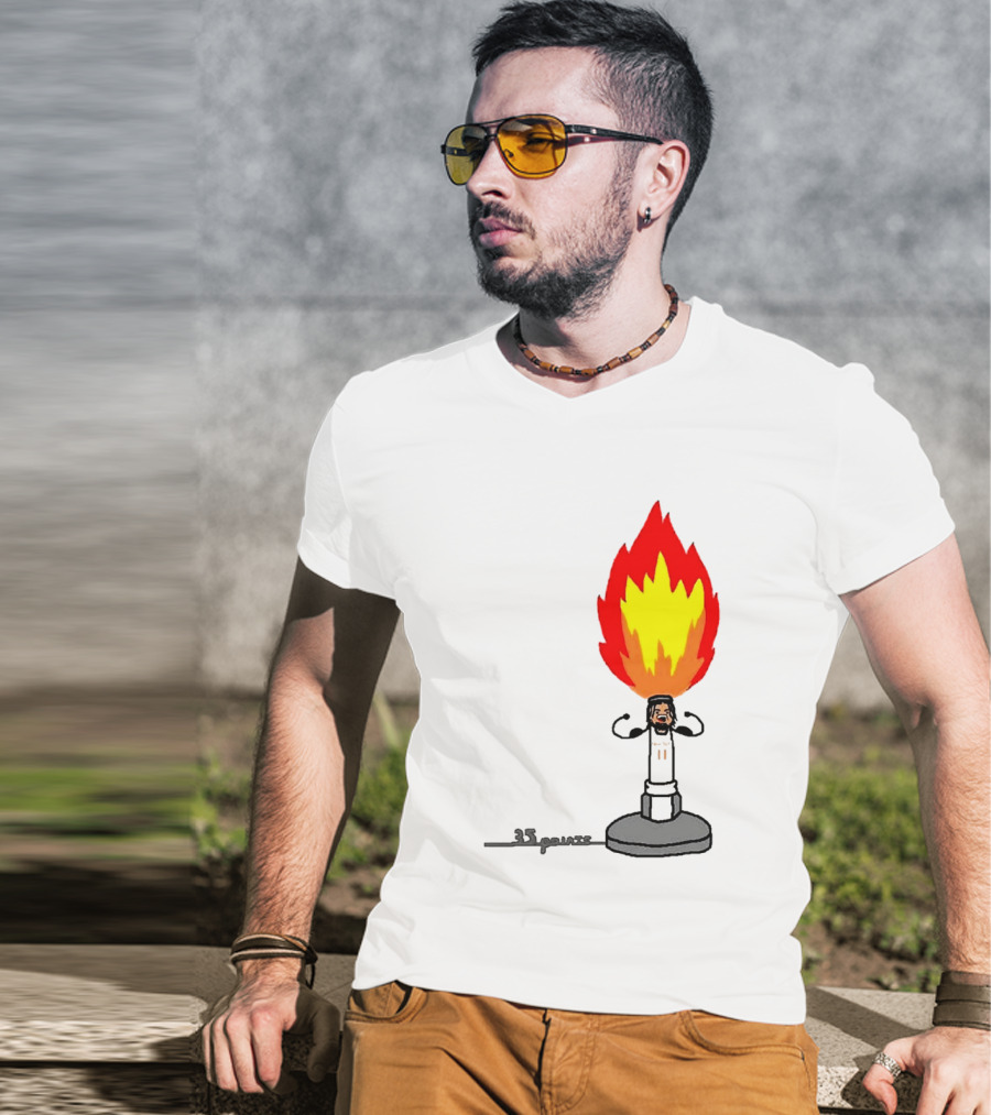 New York Knicks Jalen Brunson 35 Points It's Lit Flame T-Shirt
