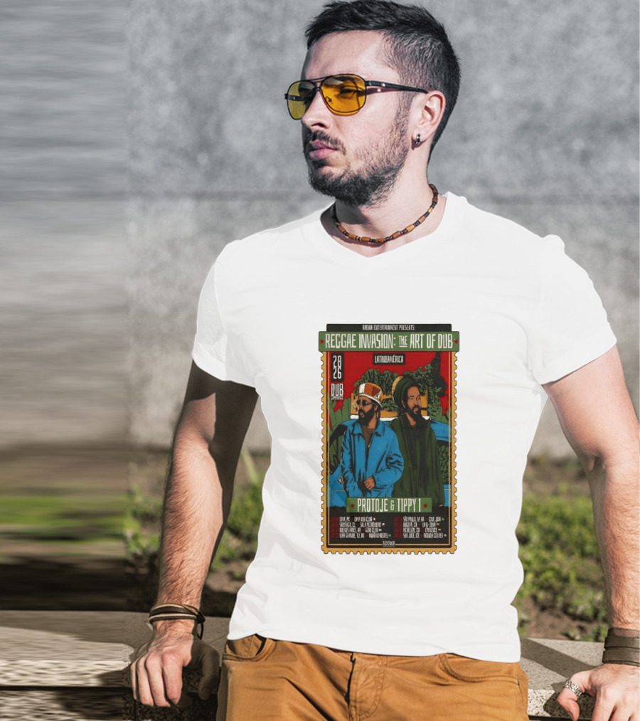 Reggae Invasion The Art Of Dub Protoje Tippy I 2026 Latin America Tour T-Shirt
