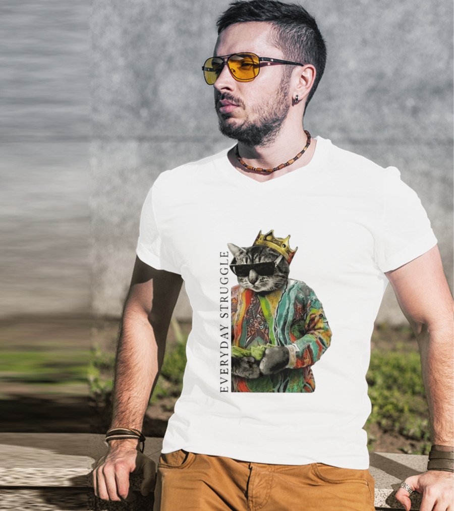 Scottie Barnes Everyday Struggle Cat In Colorful Crowned Outfit T-Shirt