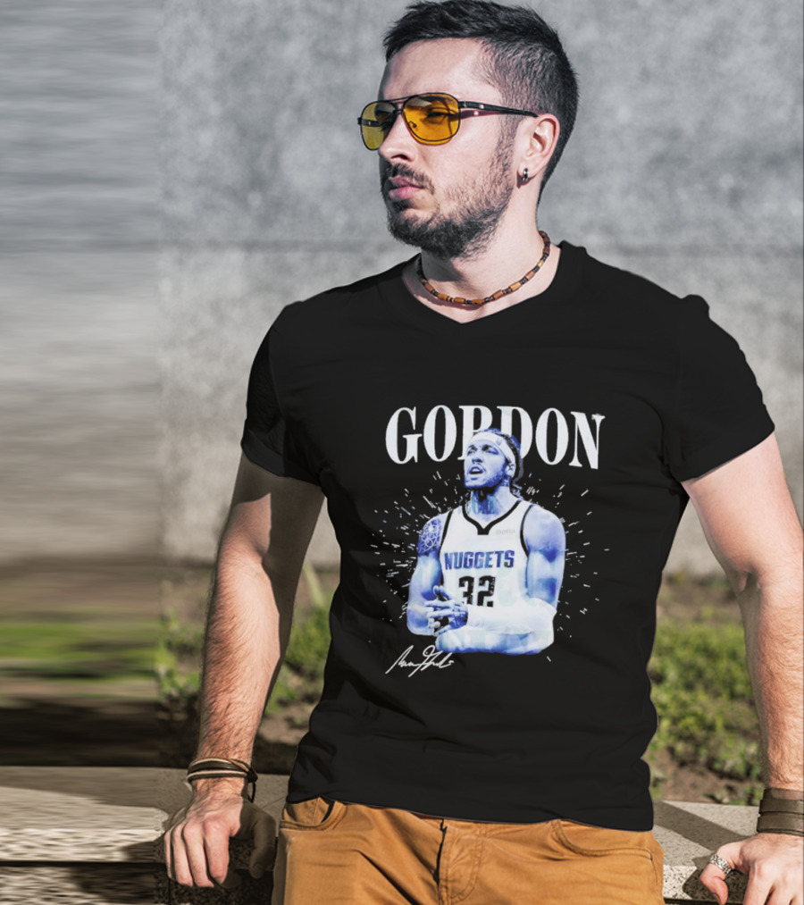 Gordon Aaron Denver Nuggets Basketball Player 50 Signature T-Shirt
