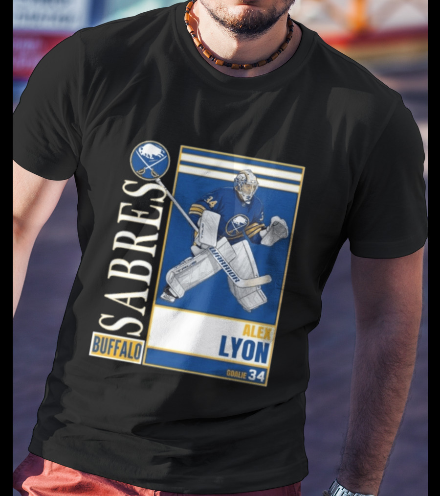 Buffalo Sabres Alex Lyon Goalie 34 Hockey T-Shirt