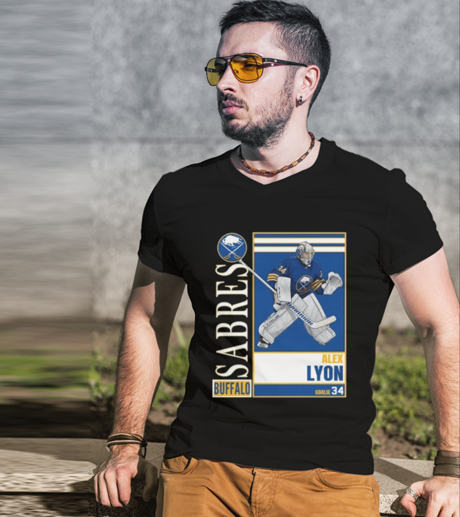 Buffalo Sabres Alex Lyon Goalie 34 Hockey T-Shirt