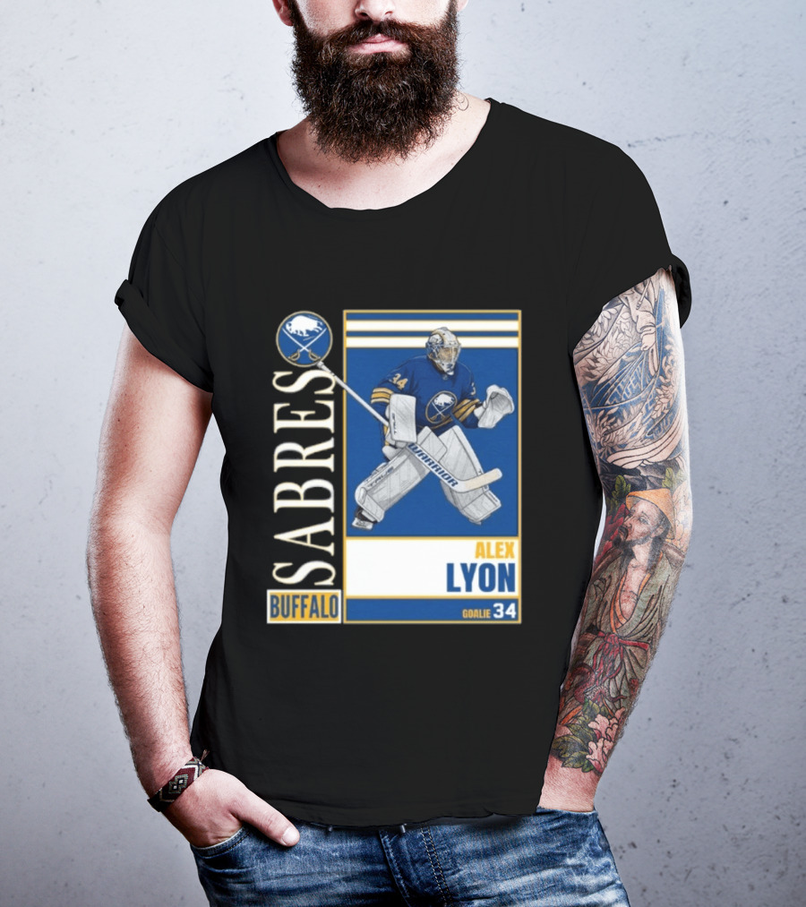 Buffalo Sabres Alex Lyon Goalie 34 Hockey T-Shirt