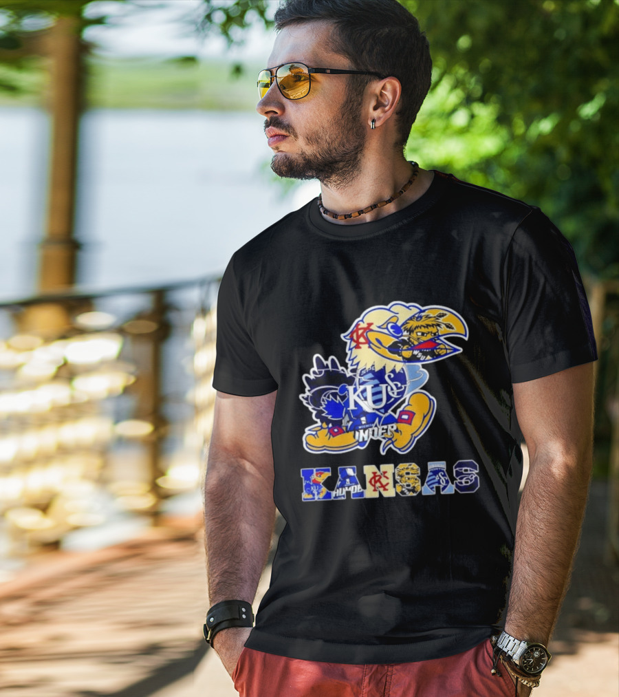 Kansas Jayhawks Wildcats Shockers Ichabods Team Mashup T-Shirt