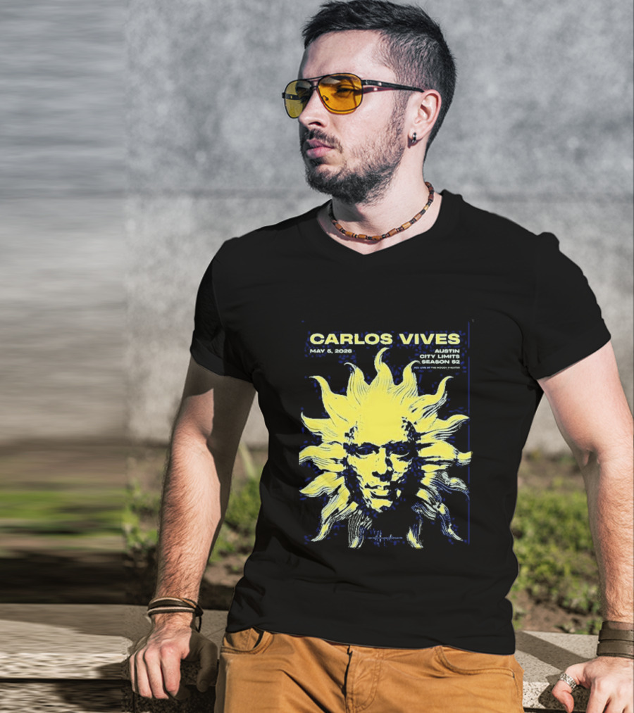 Carlos Vives May 05 2026 Austin Texas Concert Sun T-Shirt