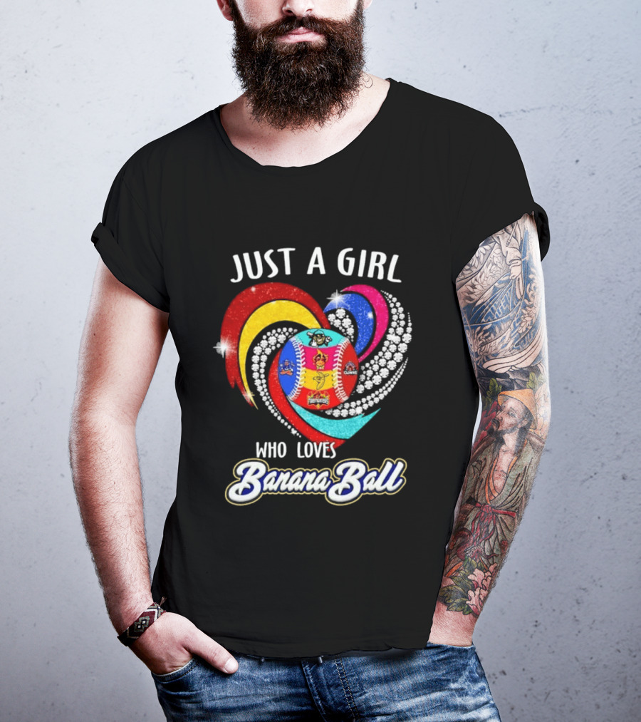 Just A Girl Who Loves Banana Ball Sports Fan T-Shirt