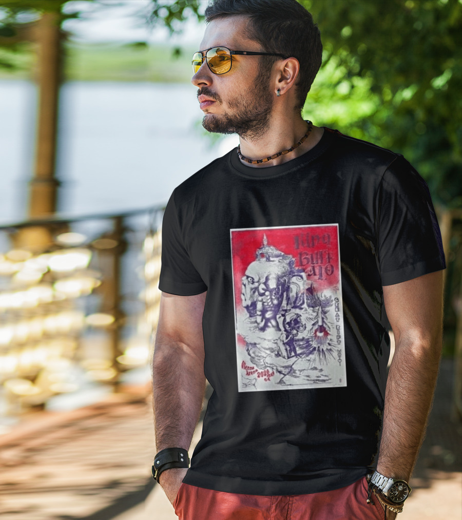 King Buffalo Vienna Arena May 4 2026 Concert Art Featuring Surreal Imagery And Space T-Shirt