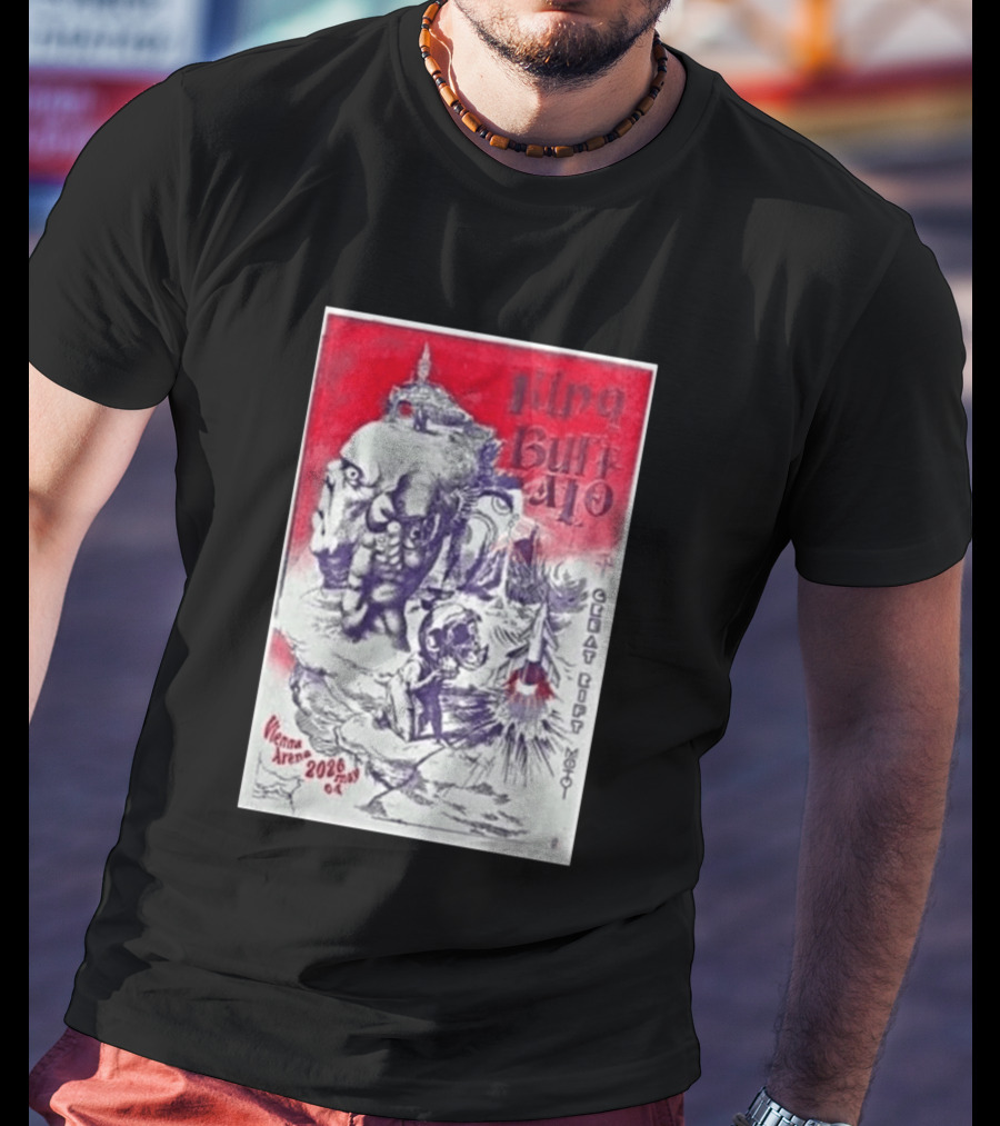 King Buffalo Vienna Arena May 4 2026 Concert Art Featuring Surreal Imagery And Space T-Shirt